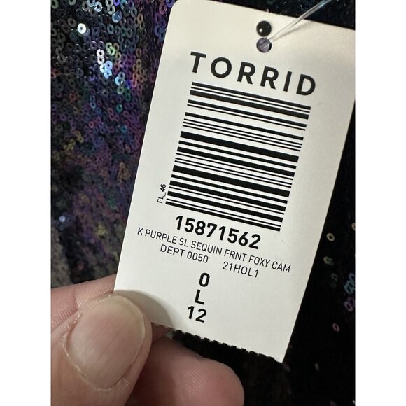 Torrid Purple Sequin Front Foxy Cami Tank Top Size Large (0) - Picture 3 of 7